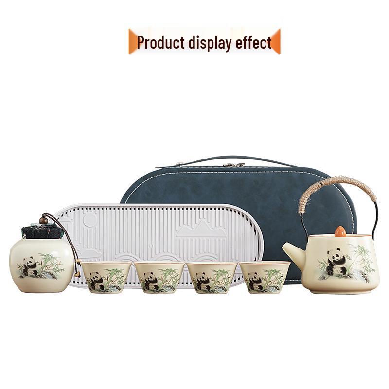 Panda Ru Kiln Ceramic Tea Set