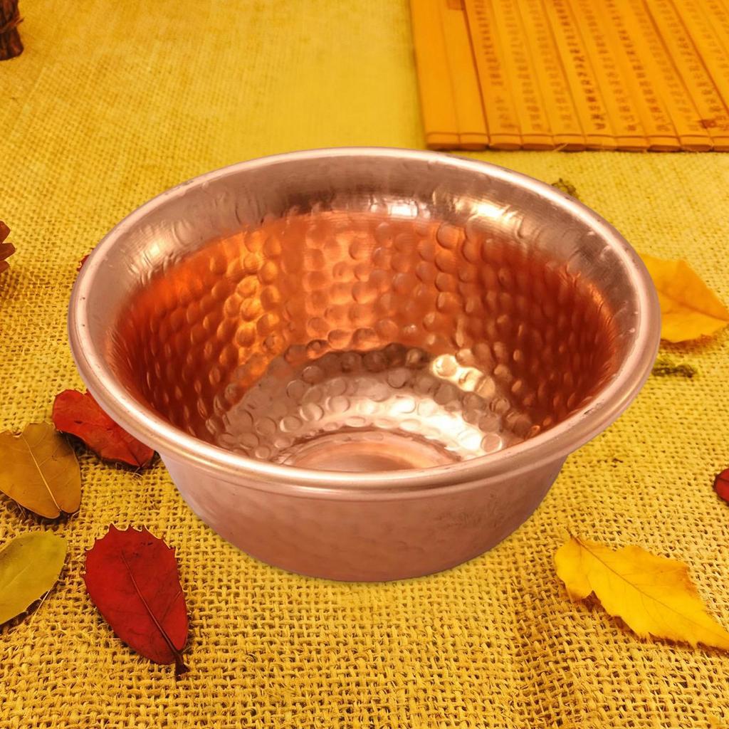 Buddhist Water Offering Bowl Copper Artwork Container Holy Cup Decorative