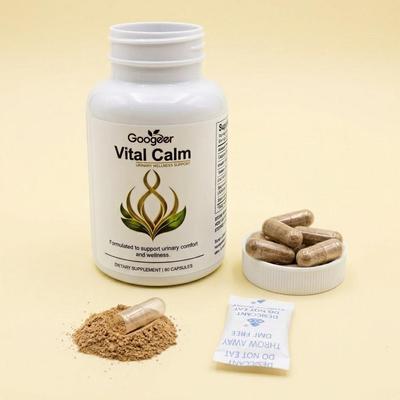 Vital Calm – Добавка для контроля мочевого пузыря и здоровья мочевыводящих путей – Травяная формула с клюквой и тыквенными семечками для комфорта и благополучия, 60 шт.