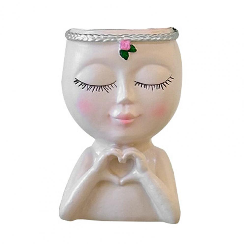 Face Vase Decor Women Style Vase Boho Feminist Face Flower Pot Vase Set for Succulents Modern Nordic Style Decorative