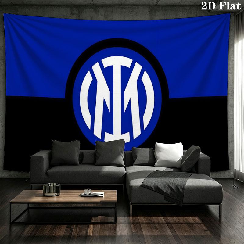 Inter Milan Wall tapestry, aesthetic printed fabric blanket, suitable for bedroom, living room, and home decor.