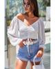 Azura Exchange Sheer Puff Sleeve Crop Top