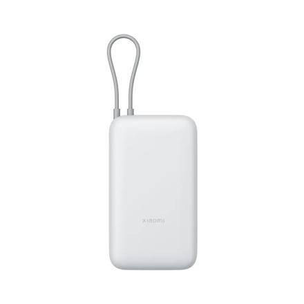 Power Bank Xiaomi 20000 мАч, 22,5 Вт, со встроенным кабелем, светло-серый