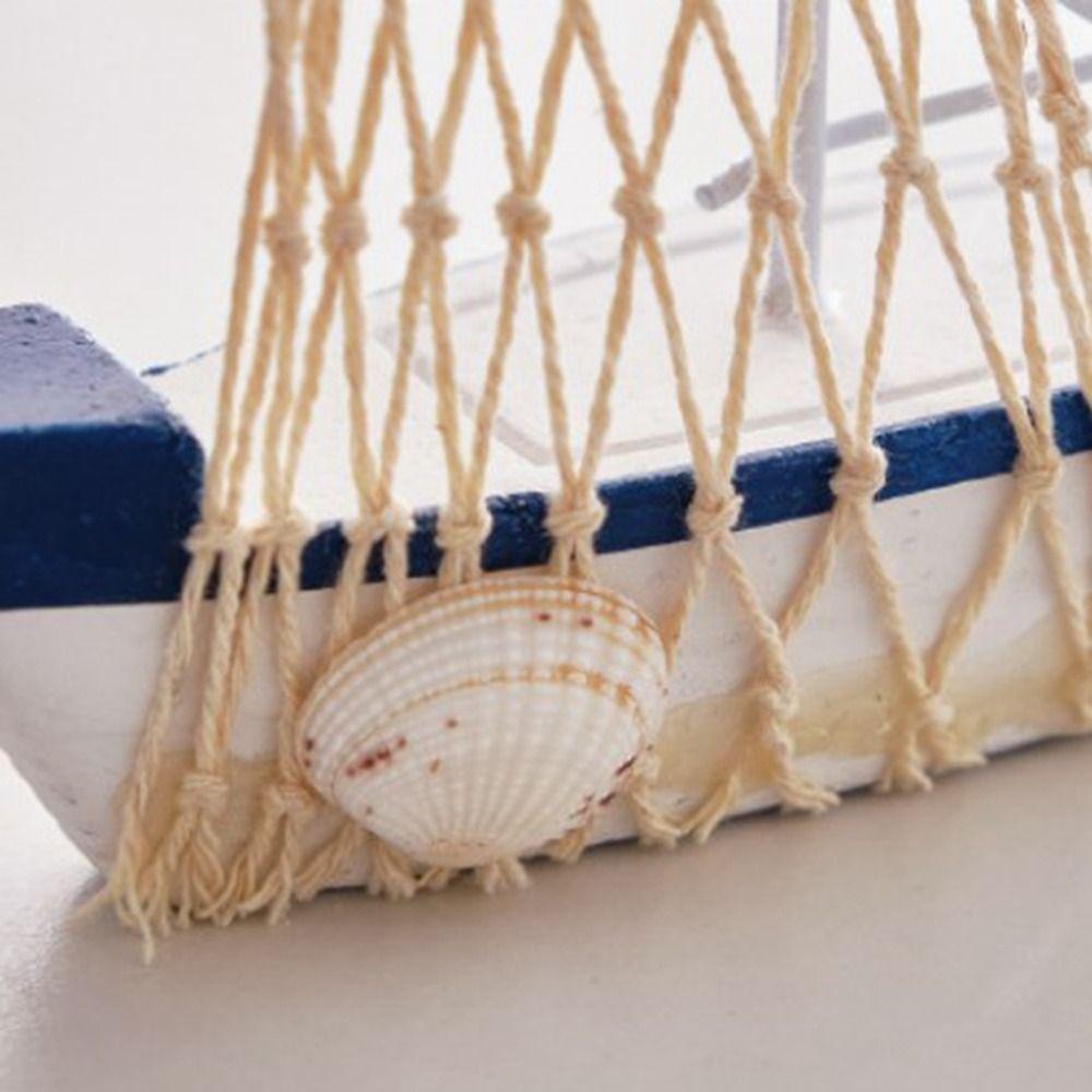 Iron Craft Sailing Model Ocean Style Woode Base Desktop Boat Ornament Mediterranean Mediterranean Sailboat Ornament Home Decor