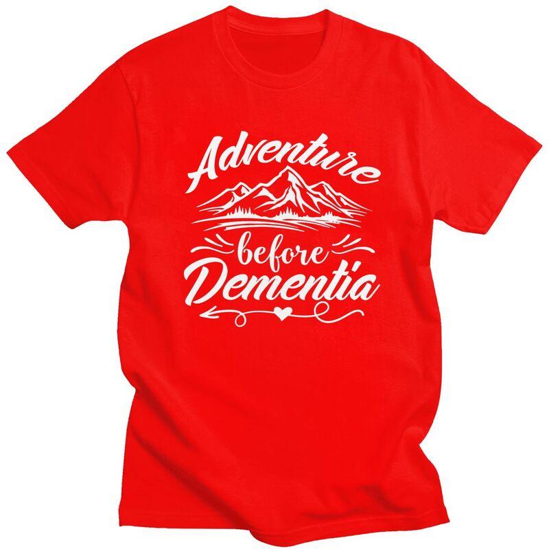 Мужская футболка 'Custom Adventure Before Dementia' с короткими рукавами, футболка для кемпинга в горах, свободный крой, 100% хлопок, подарок