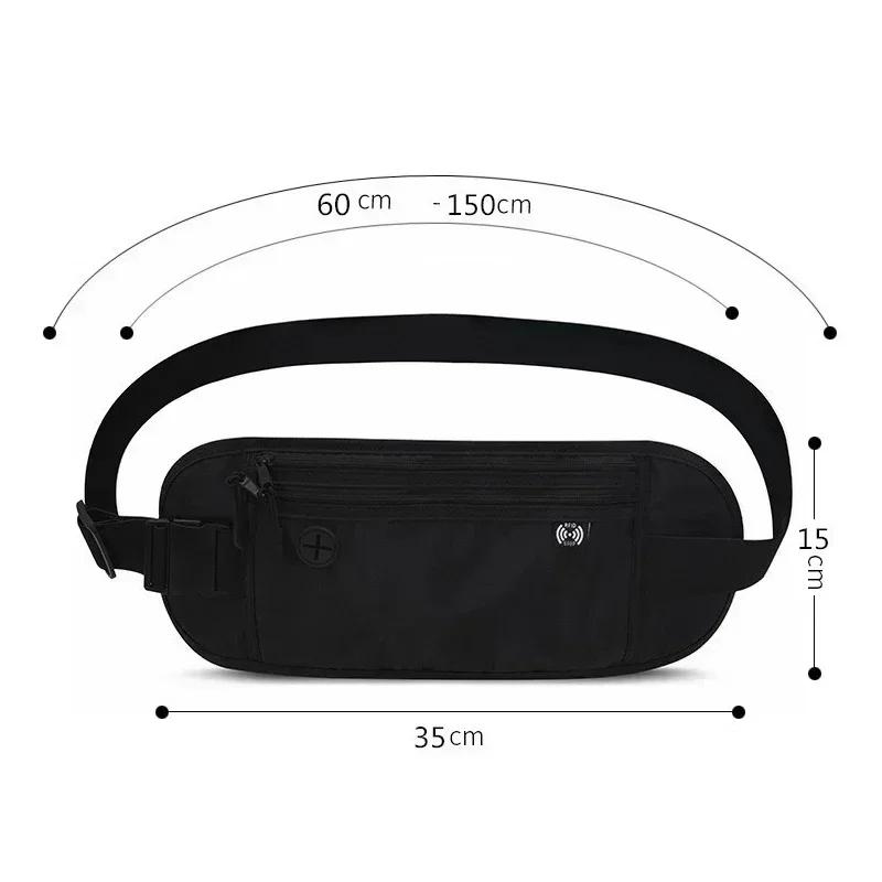 Outdoor Sports Jogging Chest Pack Waist Bag Invisible Travel Waist Pack Pouch for Passport Money Belt Bag Hidden Security Wallet