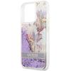 Guess Guhcp13Llflsu Iphone 13 Pro / 136,1 Fioletowy/Purple Twarde Etui Kwiat Płynny Brokat