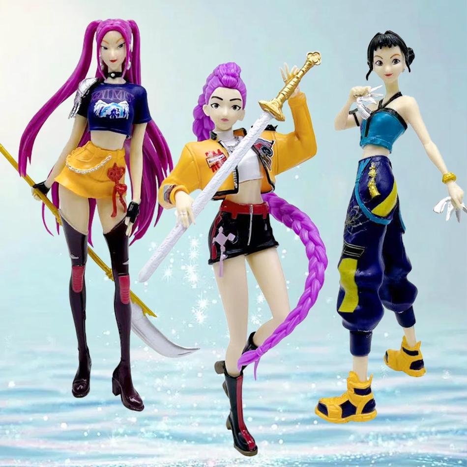 K-pop Девушки Аниме Фигурки Игрушки ПВХ Подвижные Суставы Фигурка Действия Руми Мира Зои Модель Куклы Детская Декорация на День Рождения Игрушка Подарок