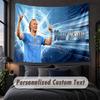 Custom Name Text Tapestry,Erling Haaland Decorative Wall Hanging, Background Tapestry For Home Bedroom