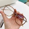 Anti-Blue Glasses Women'S Thin Round Face Tr90 Polygonal Glasses Frame Retro Japanese Flat Glasses 01086