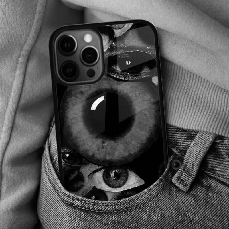 Eye Illustration Soft Phone Case for iPhone 17 Air 16e Pro max 15 Pro 13 14 Plus 11 12 MagSafe Magnetic Coque