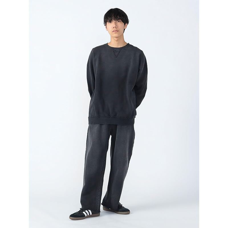 [Beams Heart] Pants GMS Wide Straight Cotton Urake Men's BLACK S