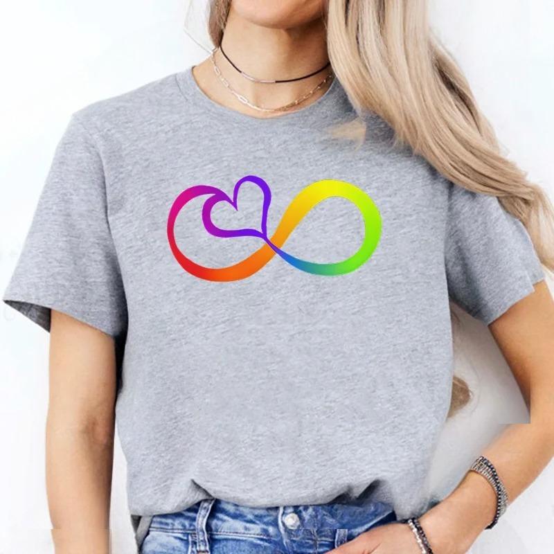 Autism Infinitas Design Unisex Tshirt Autism Awareness Month Tshirt Summer Graphic Fashion Casual Female T Shirts Unisex Clothing