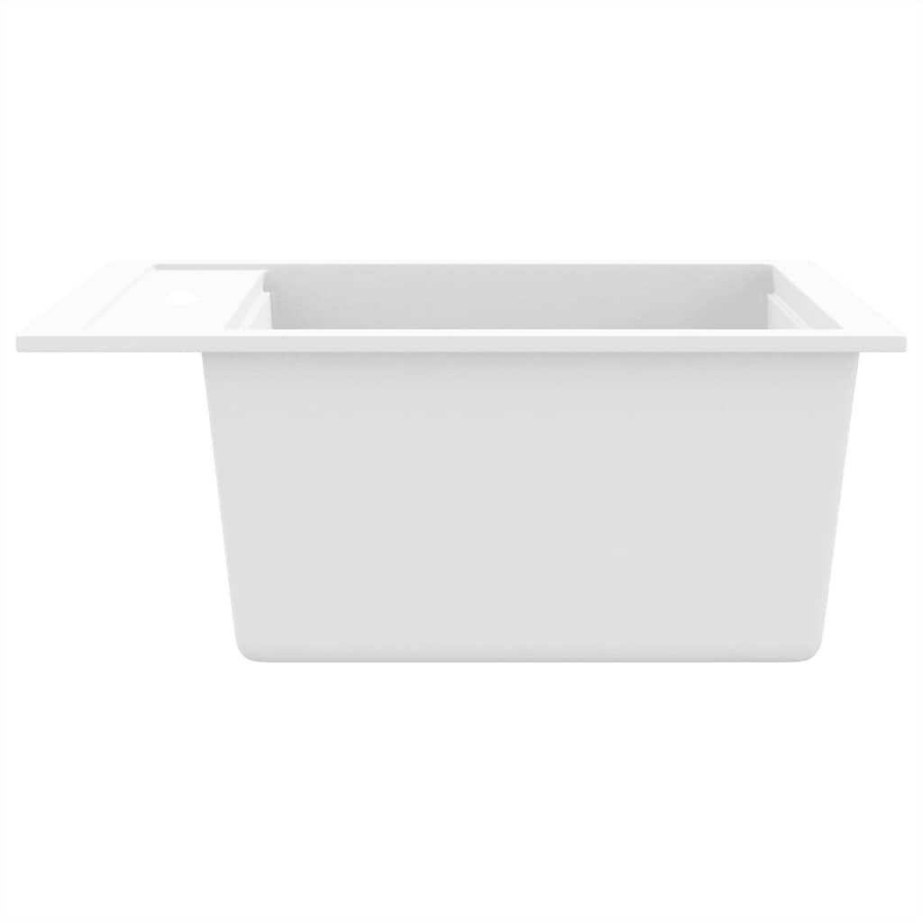 Granite Single Basin Sink White