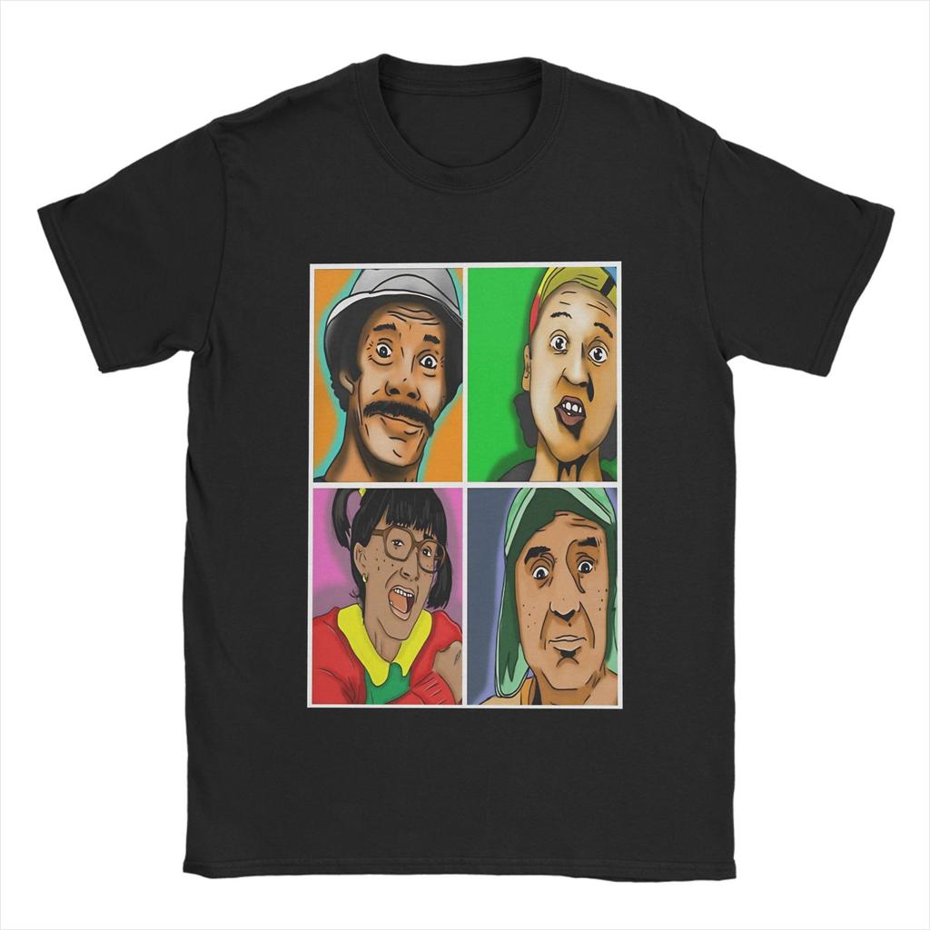 TShirts Unisex El Chavo Del Ocho Fashion Pure Cotton Tees Round Collar Short Sleeve T Shirt Summer Clothes