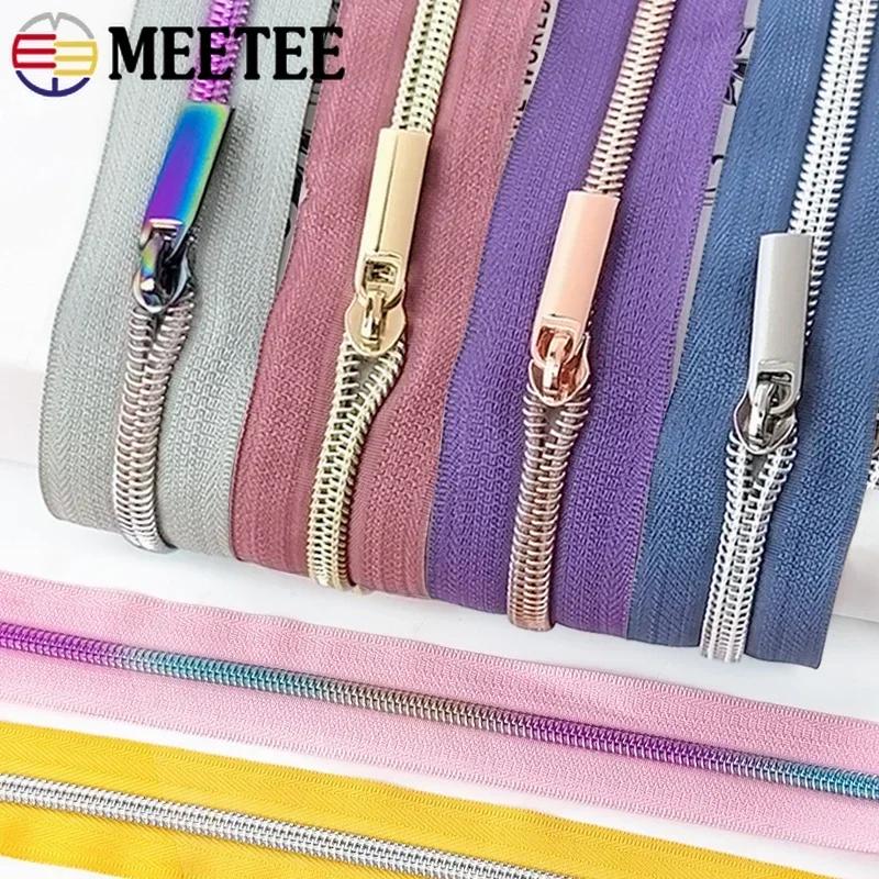 1/2/3/4/5 метров 5# нейлоновые молниевые ленты со слайдерами спиральные молнии сумка кошелек карман пуллеры для молний головка набор для ремонта швейные аксессуары