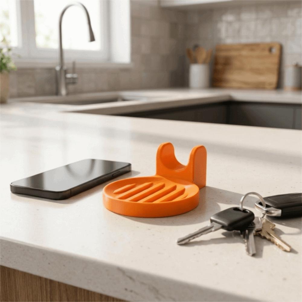 Orange Ladle Storage Rack Non Slip Spoon Organizer Simple Spoon Holder Cutlery