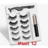 Magnetic Natural False Eyelashes Eyeliner Liquid Tweezer Set Reusable 3D Magnets Fake Eye Lashes Makeup Tool