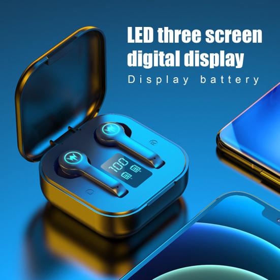 L10 LED Battery Display Bluetooth-compatible 5.1 Headset True Wireless Stereo Waterproof Earphone with Mic