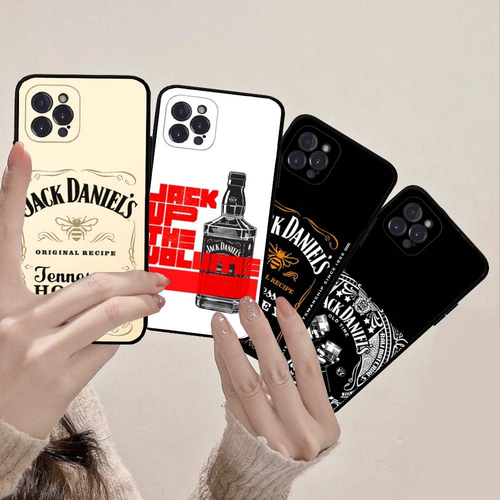 Классический логотип виски J-Jack D-DanielS Для IPhone 17 16 15 14 13 12 11 Pro Max Plus Ударопрочный Черный Мягкий Чехол для Телефона