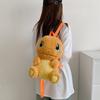 Pikachu Plush Animal Bag For Kids Street Style Soft Material With Zipper Closure For Casual Use