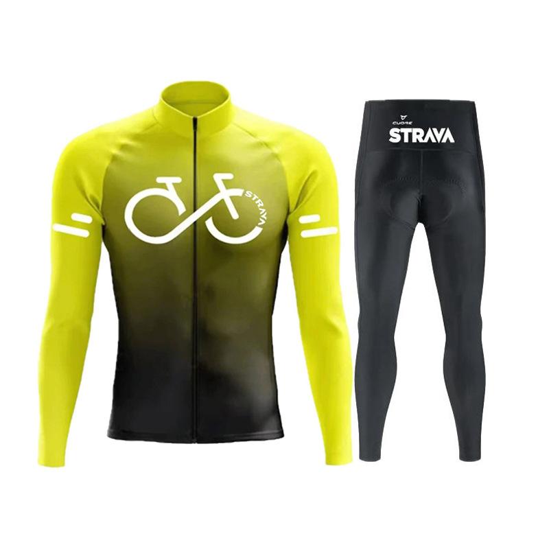Trendy Cycling Suit, Long-sleeved Suit, Men's and Women's Same Mountain Bike Road Bike, Bicycle Quick-drying Cycling Suit