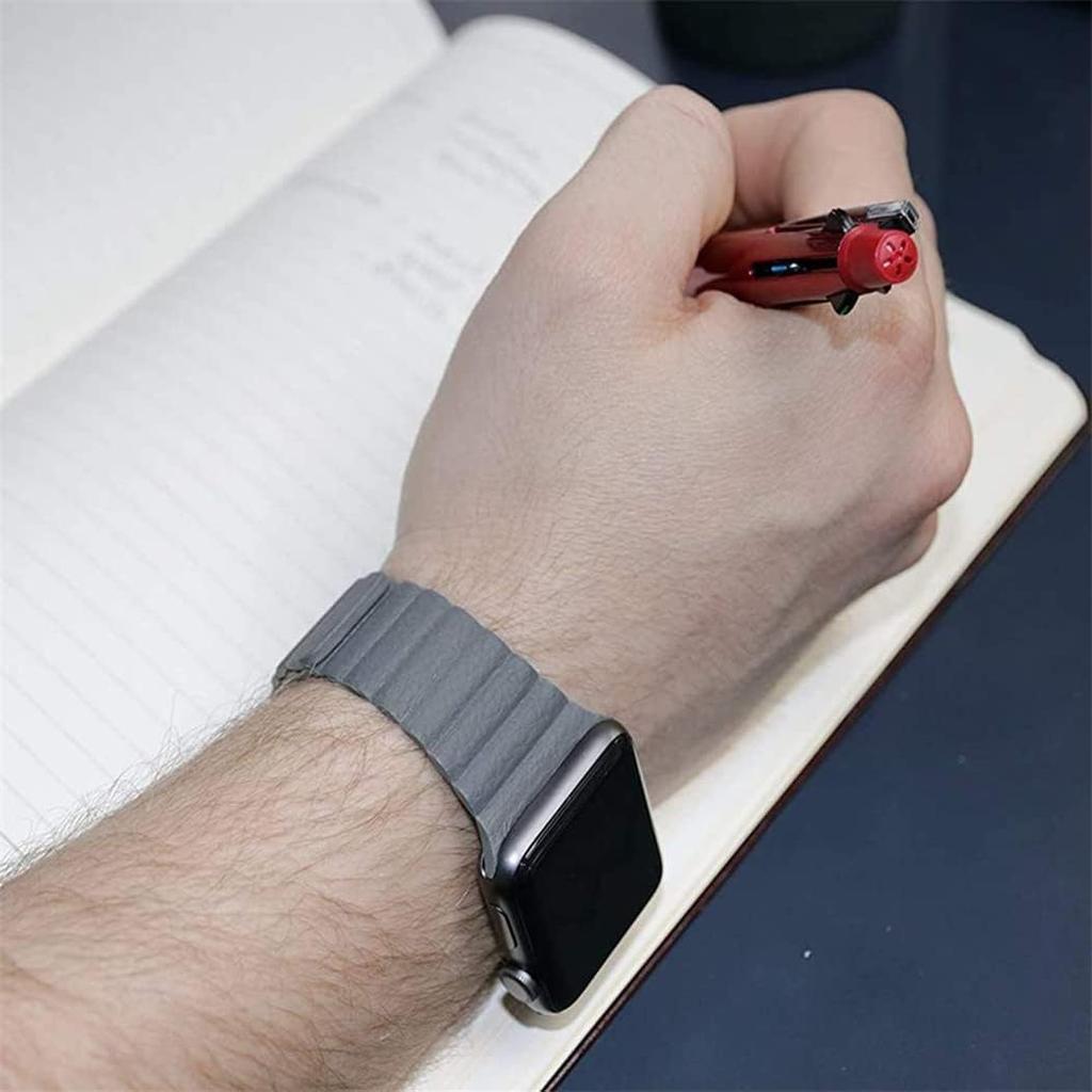 Кожаный ремешок для Apple Watch, ремешок 45 мм, 41 мм, 49 мм, 44 мм, 40 мм, 42 мм, магнитный браслет correa iwatch Series 9, 8, 7, 3, 4, 5, 6, ultra se 2