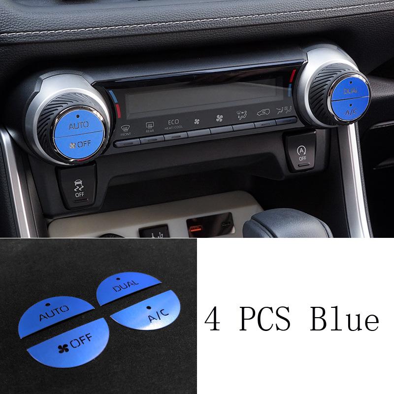 Электронный ручной тормоз для кондиционера, мультимедийная кнопка, блестящая накладка, наклейка для интерьера RAV4 RAV 4