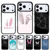 Чехол для телефона с ушками кролика для iPhone 17 16 15 14 13 Pro Max Задняя крышка для 12 11 Pro Coque