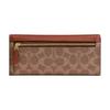 COACH Coated Canvas With Calfskin Wallet Regular Women's Brass & Charcoal CAT55-B4XHG