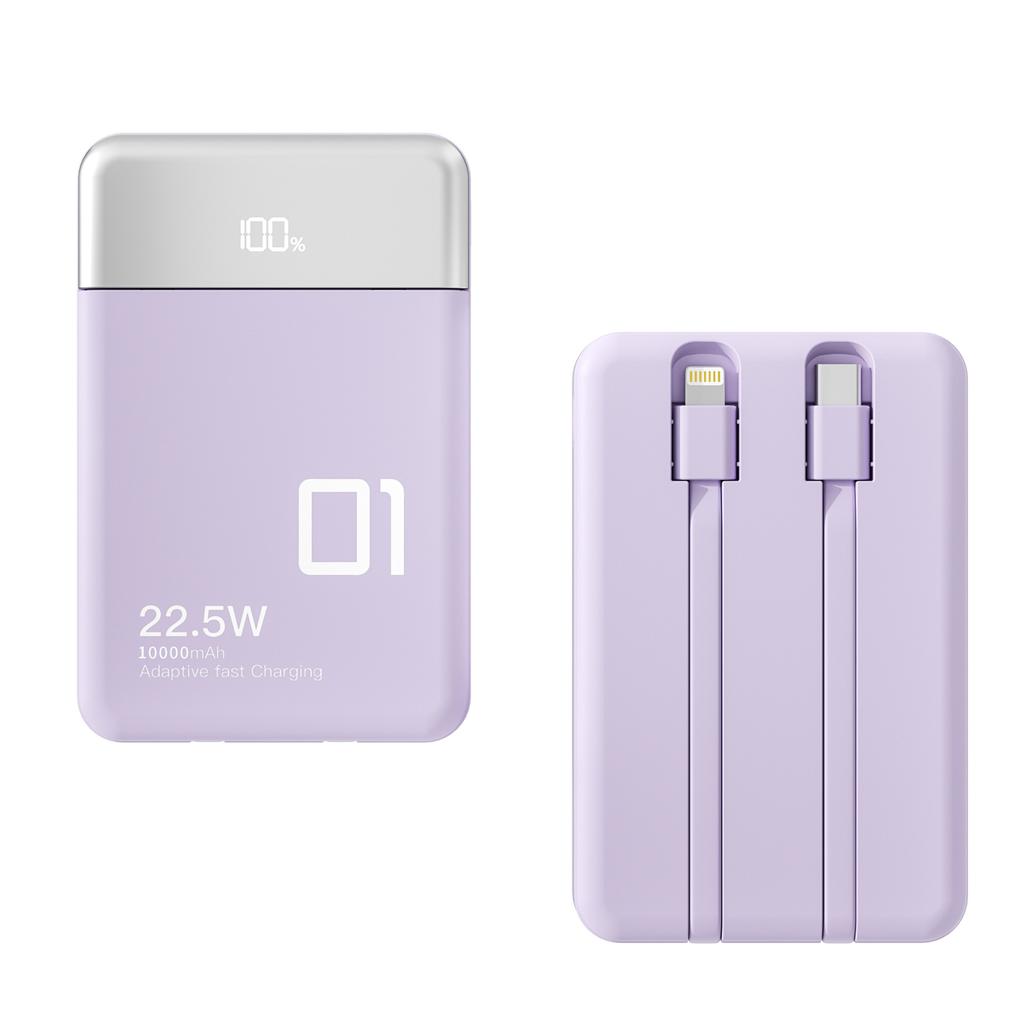 Power Bank 10000 мАч Портативный 22,5 Вт Быстрая зарядка Внешнее зарядное устройство с кабелем Mini Powerbank для iPhone Huawei P40 Xiaomi