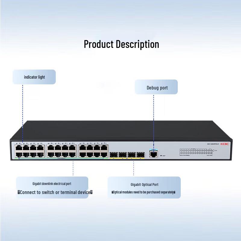 H3C S5024PV6-EI 24-портовый гигабитный управляемый коммутатор для предприятий