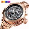 Men Sports Watches Digital Quartz Dual Display Stainless Steel Waterproof Wristwatches Fashion Watch For Men 1515