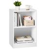 White Nightstand with Open Shelves