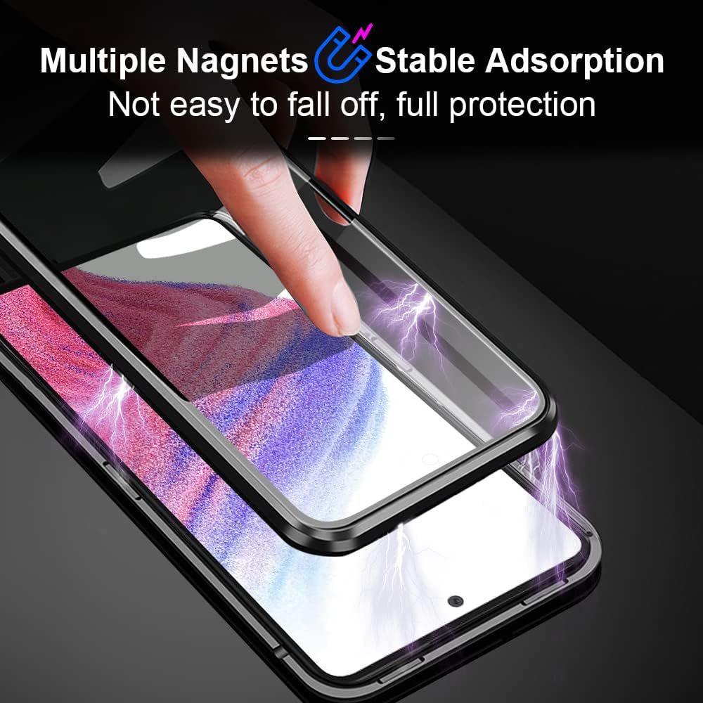 Подходит для чехла для мобильного телефона Samsung Note20ultra S25edge Магнето Двустороннее стекло Металлический Магнитная адсорбция Противоударный чехол