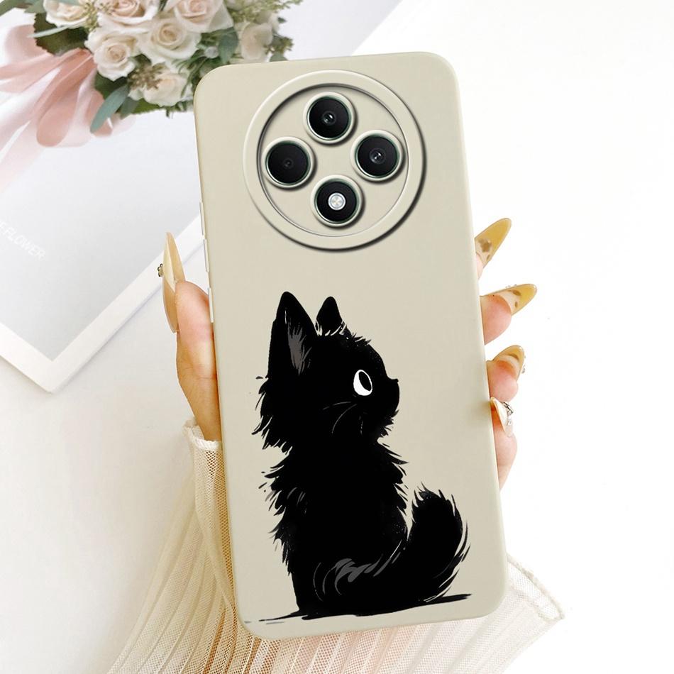 For OPPO Reno12 F 5G Reno 12 Pro 12F 12FS 12 5G Cute Cat Flower Butterfly Cartoon Phone Case Shockproof Soft Silicone Cases