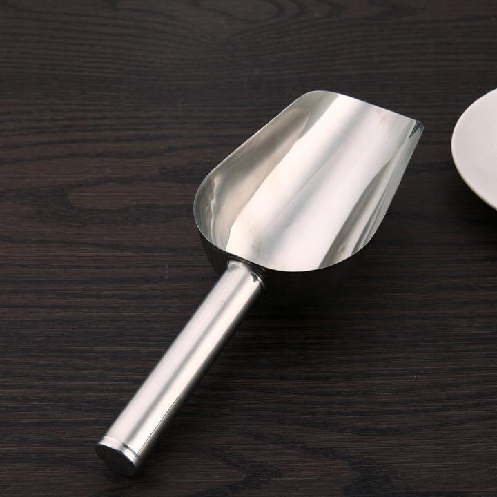 Stainless steel kitchen scoop - for ice, bulk products, food and feed