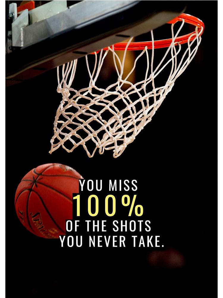 Баскетбол Серфинг Сноуборд Спорт Мотивация Плакаты с цитатами Холст Картина Вдохновляющее настенное искусство для гостиной Домашний декор