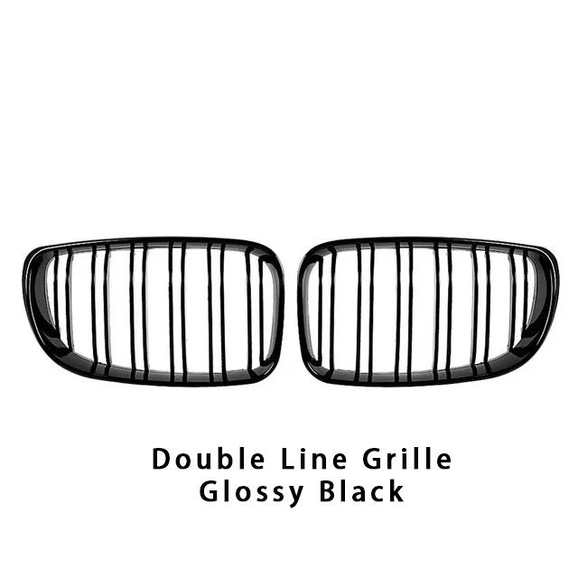 For BMW E81 E82 E87 E88 1 series Car Front Bumper Kidney Grille Racing Grills Grilles Gloss Black Dual Slats Grill 2007-2011