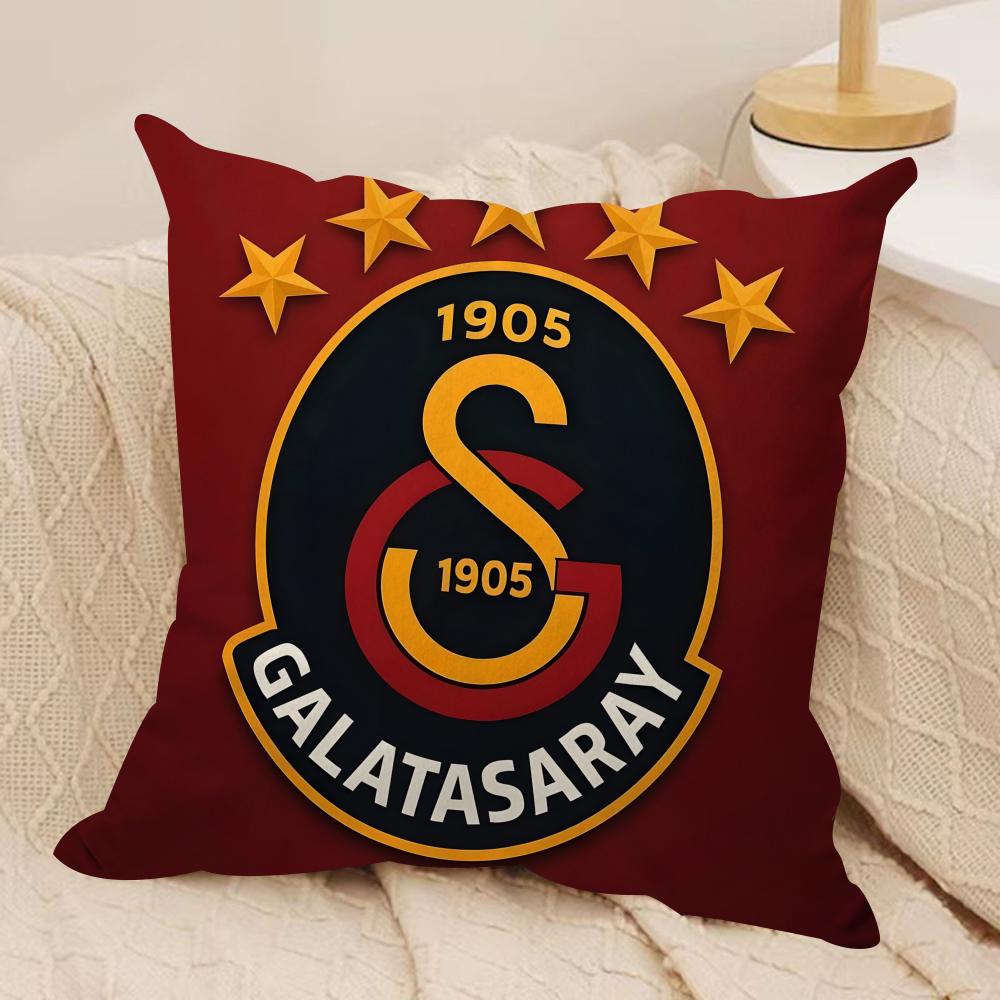 Чехол на подушку с логотипом клуба G-GalatasarayS, мягкая плюшевая ткань, двусторонний принт, чехол на диванную подушку для всех сезонов, декор для дома, подарок