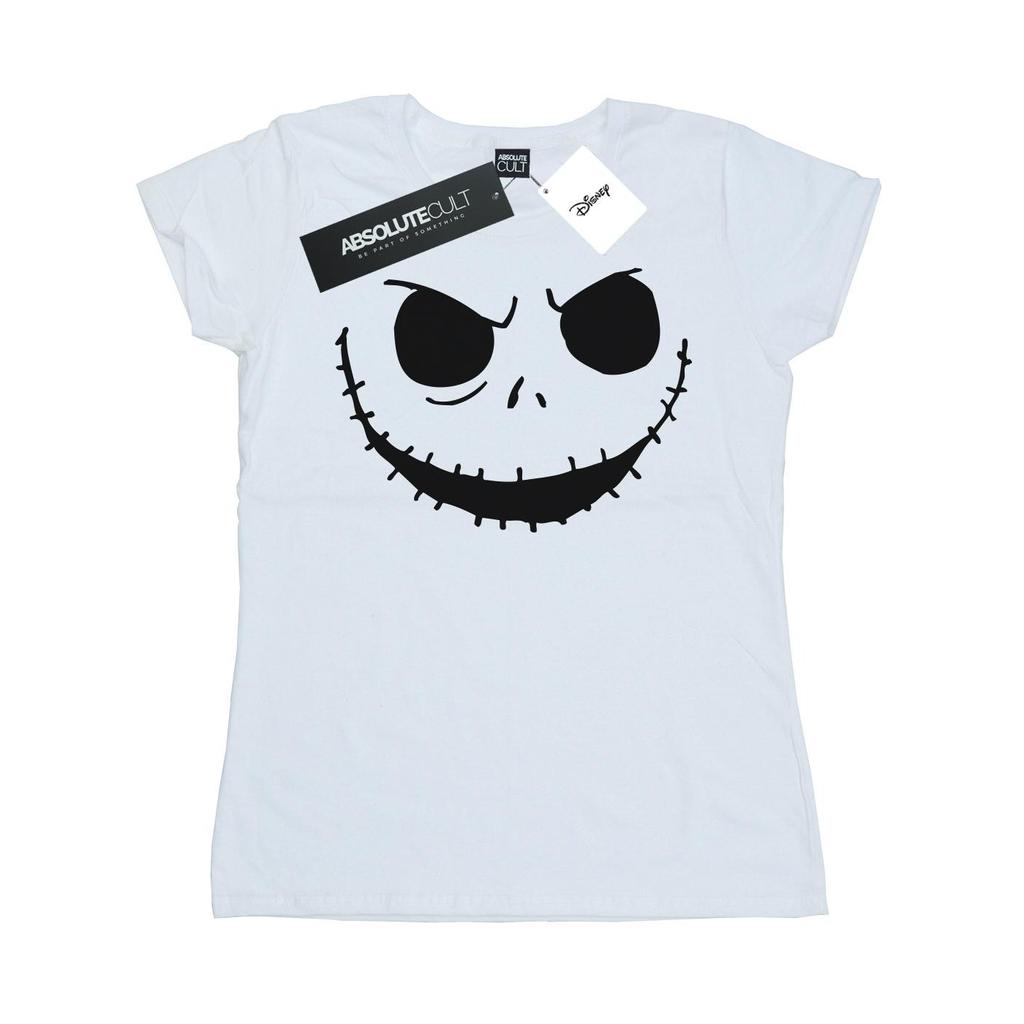 Disney Womens/Ladies Nightmare Before Christmas Jack´s Face Bold Cotton T-Shirt