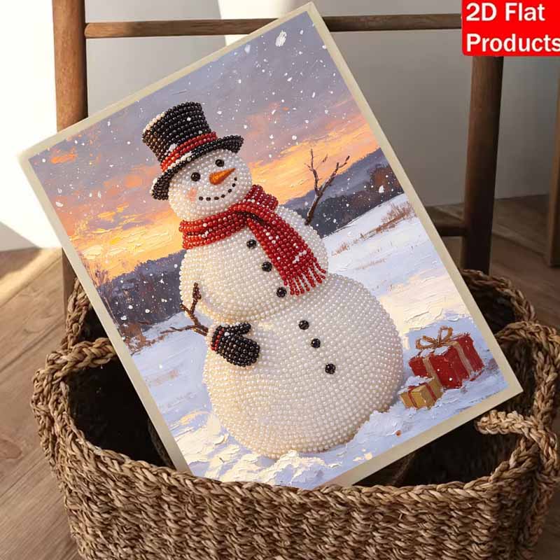Christmas Pearl Painting Handmade Snowman Pearl Kit Home Decoration Painting