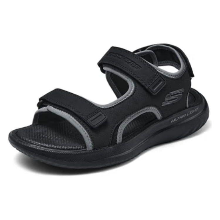 Skechers Спортивные мужские черные пляжные сандалии Комфортные износостойкие 232893-BBK