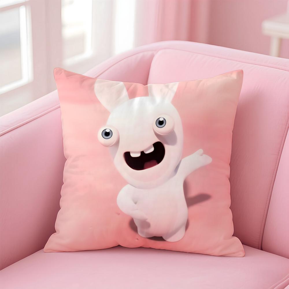 Чехол на подушку R-Rabbids I-Invasion для дома и автомобиля, многоцелевой, двусторонний, мягкий и прочный, для повседневного использования