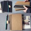 Retro Kraft Spiral Binding Blank Graffiti Sketchbook Notebook Graduation Gift