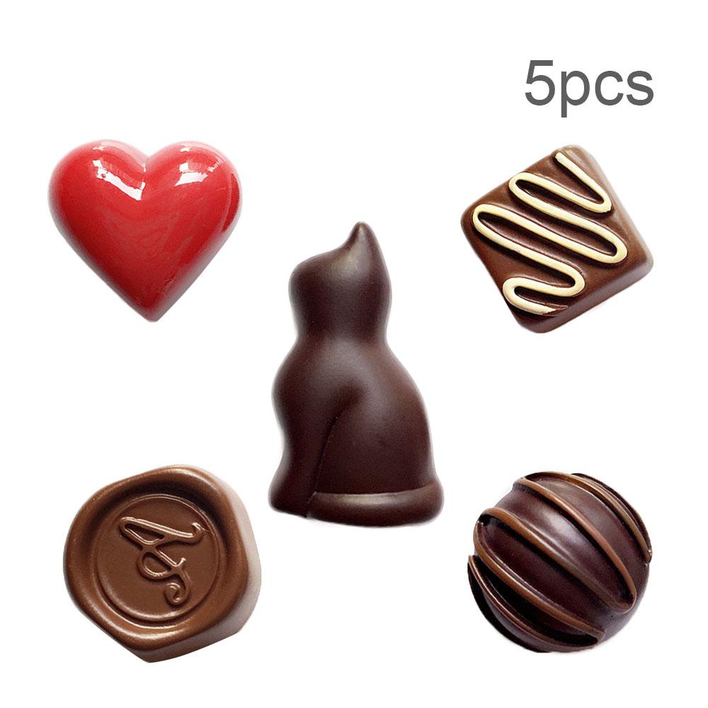 5 шт. имитация еды, шоколадная смоляная художественная композиция, трехмерный милый домашний декор, магнит на холодильник, украшение на холодильник
