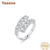 Tancise Classic 925 Sterling Silver Zircon Ring Ladies Jewelry Wedding Promise Party Gift