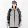Уличная куртка Techwear, женские ветровки, винтажные спортивные куртки в стиле Харадзюку, уличный анорак на молнии с капюшоном