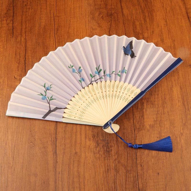 Винтажный шелковый складной веер китайский японский искусство ремесла подарок украшения для дома танцевальный ручной веер бамбуковые веера реквизит