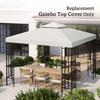 3 X 3 M Replacement Gazebo Canopy Cream White